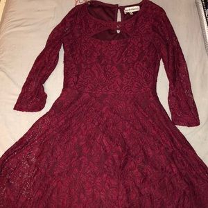 Lace picka boo skater dress